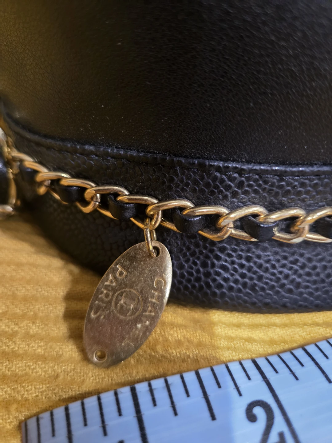 Black Bucket Bag with Gold Chain - photo 3
