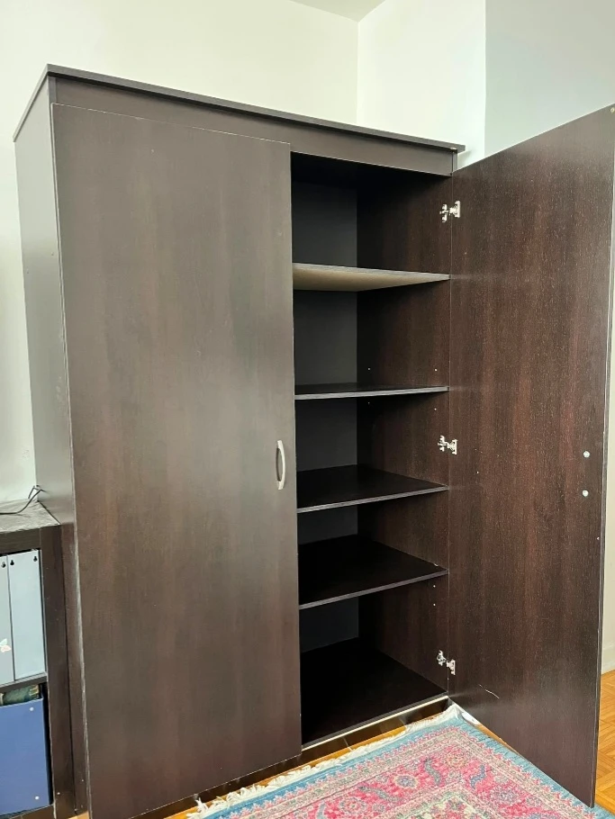 Dark Brown Double Door Wardrobe