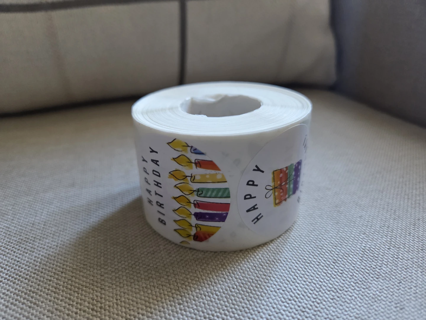Happy Birthday Stickers - Roll of 100
