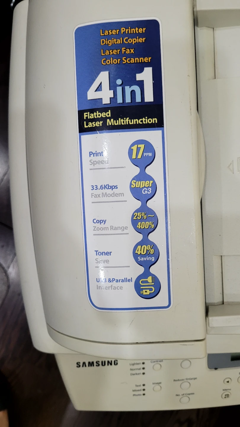 Samsung 4-in-1 Laser Multifunction Printer Scanner Fax Copier