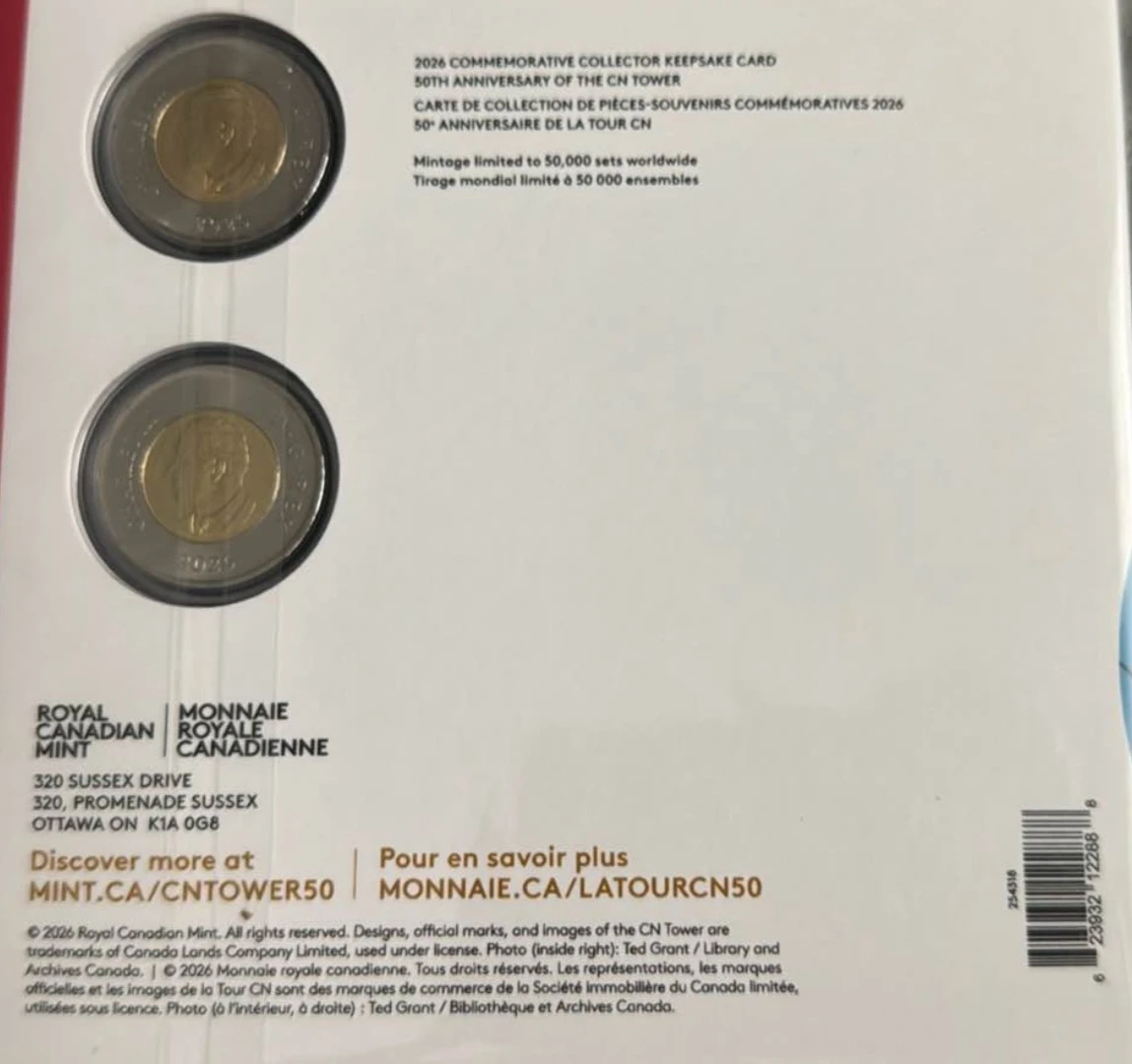 RCM 50th Anniversary CN Tower Commemorative Coins - photo 2