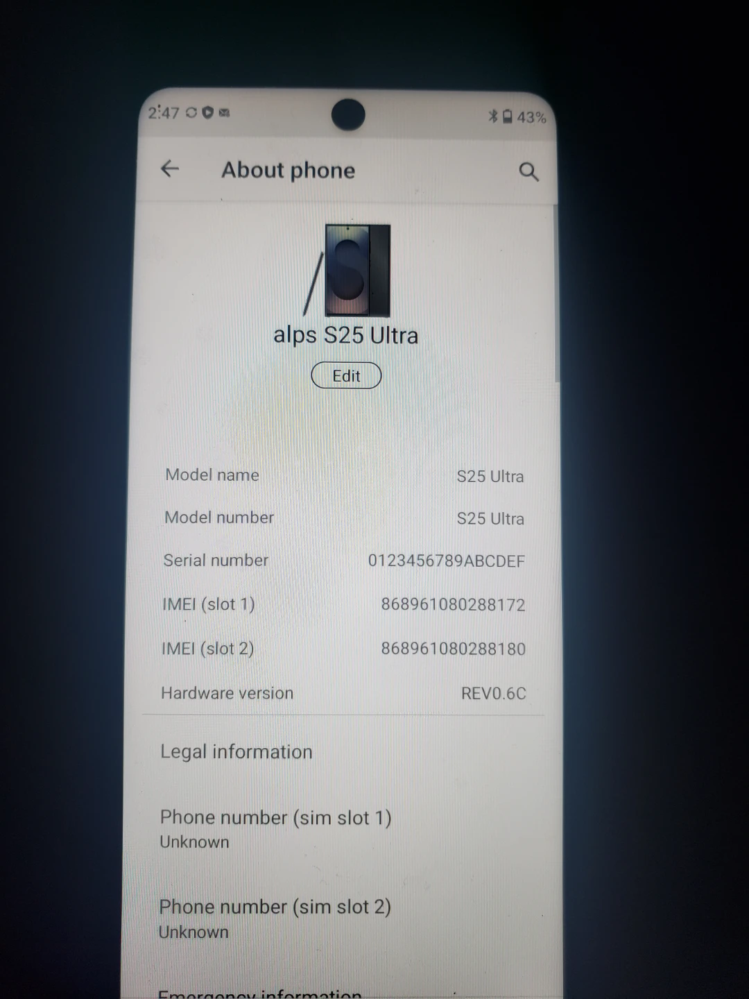alps S25 Ultra Android Smartphone