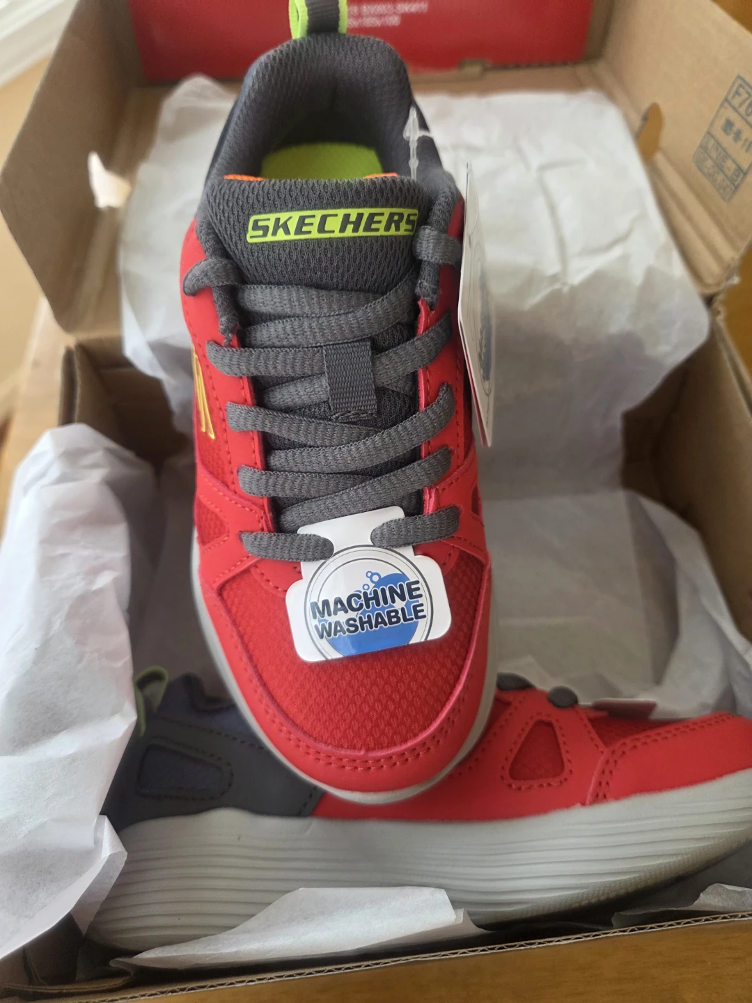 Skechers Kids Red/Grey Running Shoes - Size 11 - photo 2