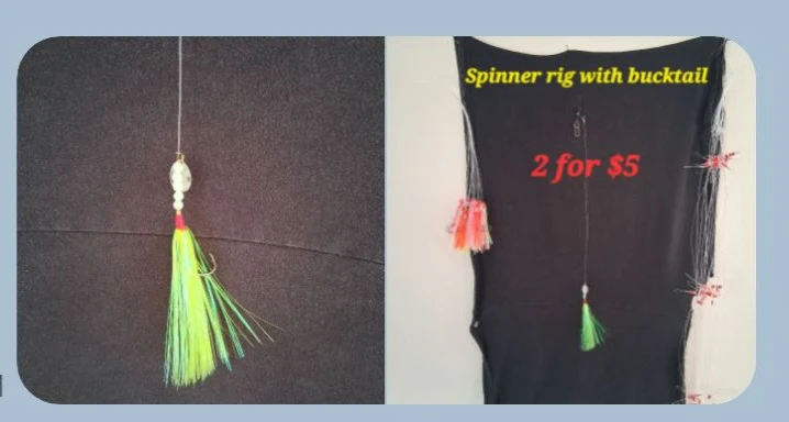 Spinner rig with bucktail fishing lure - photo 2