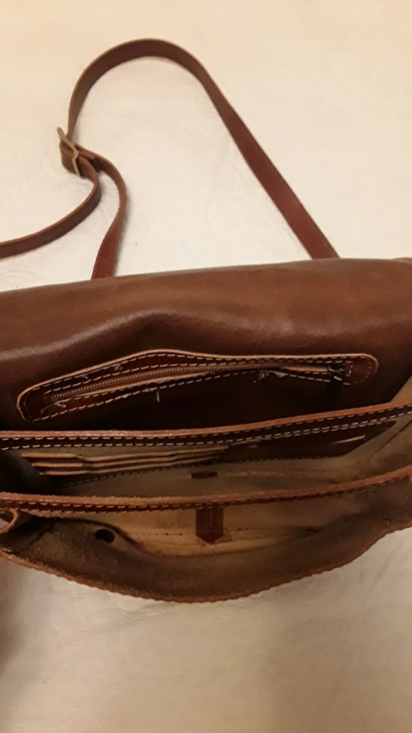 Vera Pelle Brown Leather Crossbody Bag - photo 5
