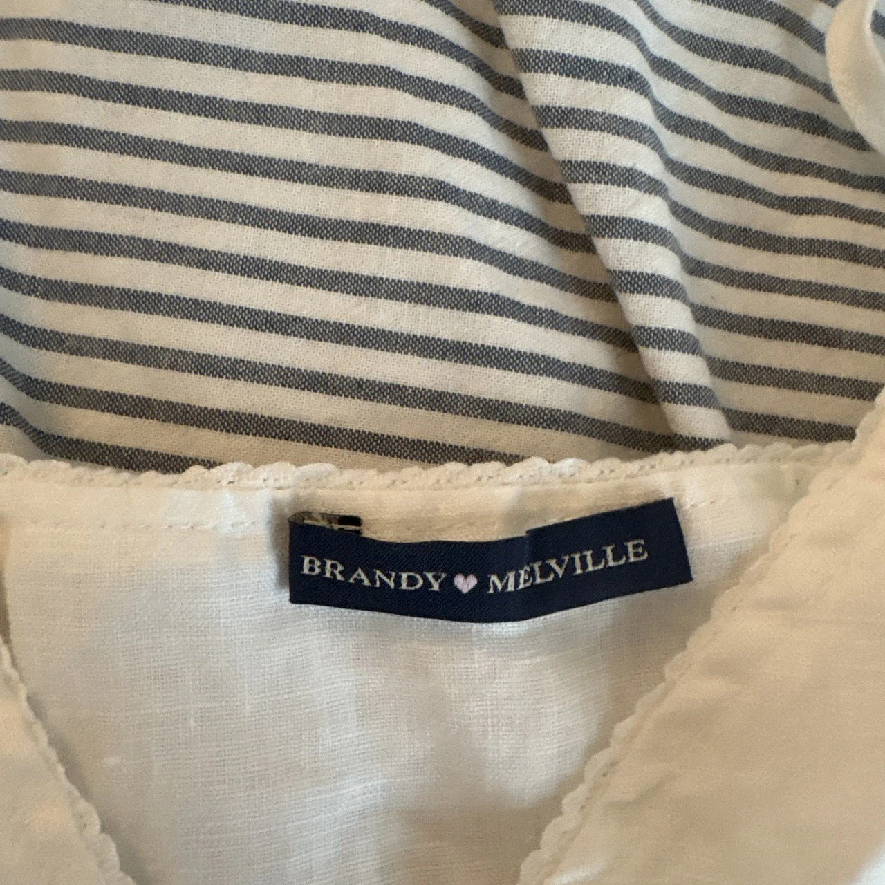 Brandy Melville White Linen Top - photo 2