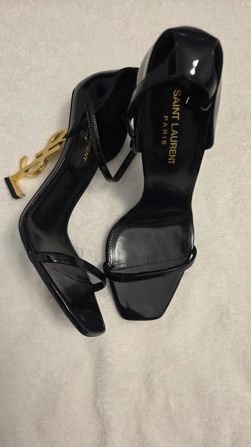 Saint Laurent Black Patent Leather Opyum Heels - photo 2
