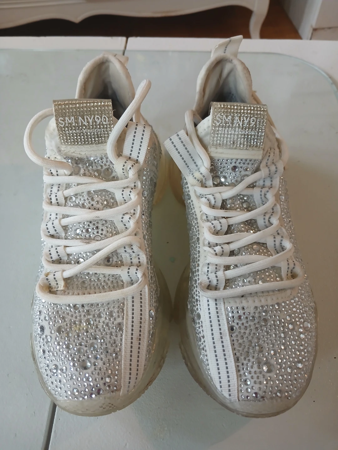 Steve Madden SM NY90 Rhinestone Sneakers