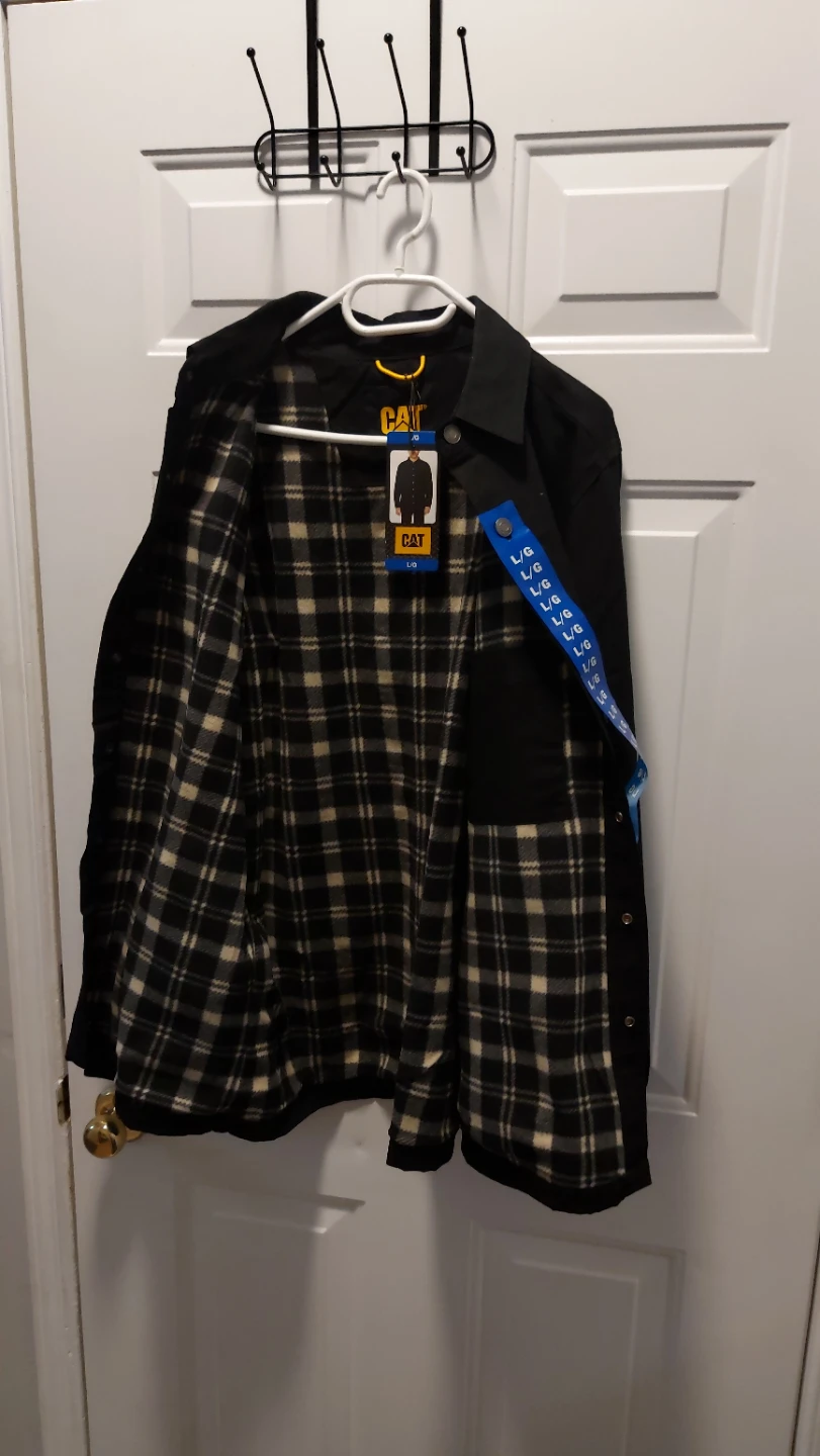 CAT Lined Work Shirt Jacket - Black - Large - photo 4