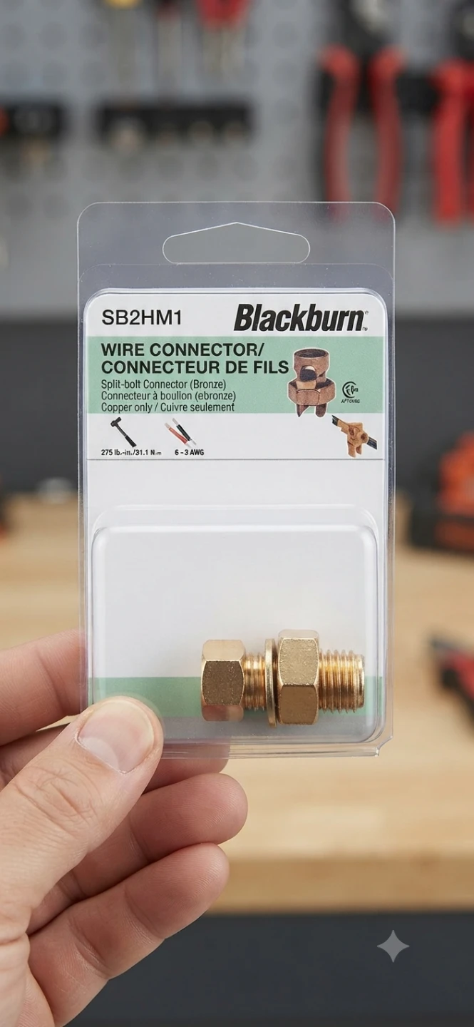 Blackburn SB2HM1 Copper Split-Bolt Wire Connectors - Brand New