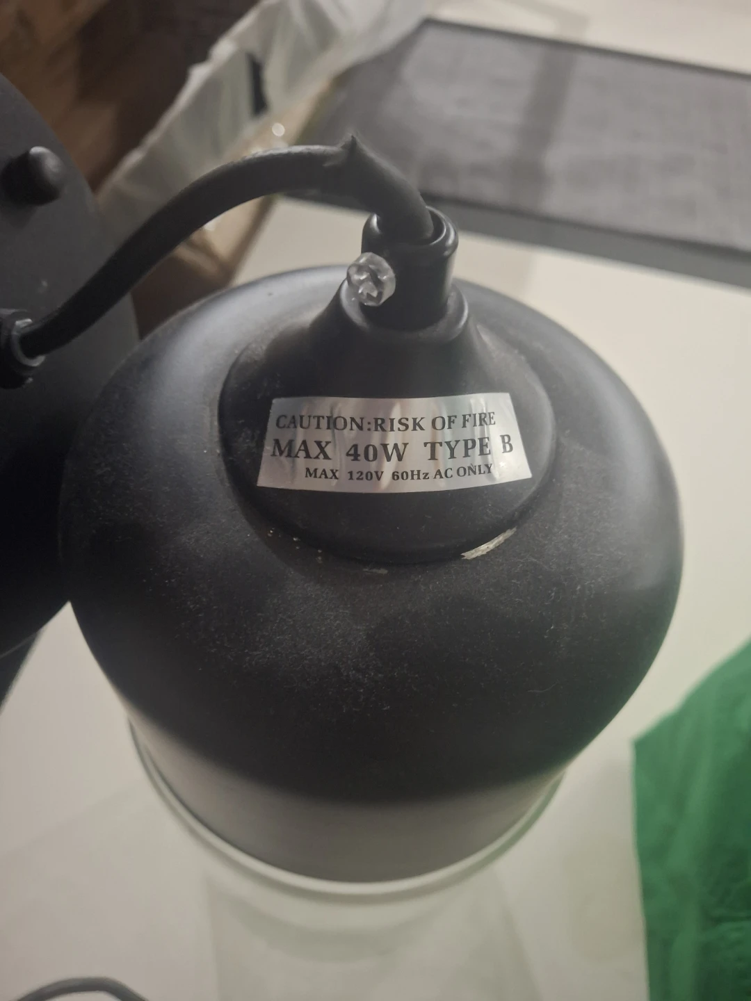 Black Pendant Light with Glass Cylinder Shade - photo 2