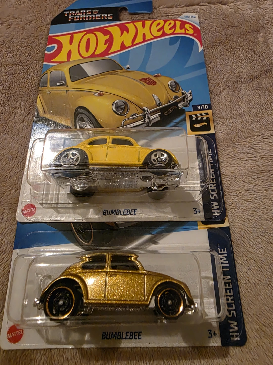 2 Hot Wheels Bumblebee HW Screen Time Die-cast Cars - photo 2