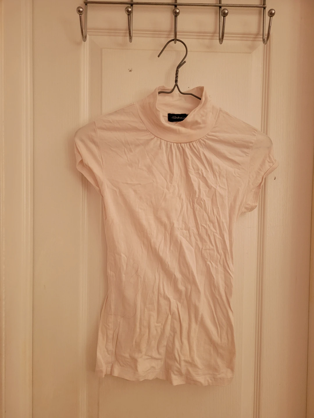 Pink Short Sleeve Turtleneck Top