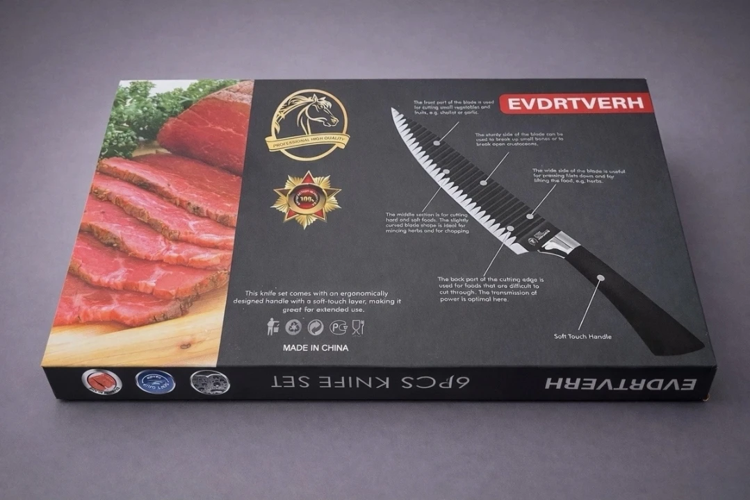 ❤️ 6-Piece Kitchen Knife Set -Sharp Stainless Steel Chef Knives - photo 3