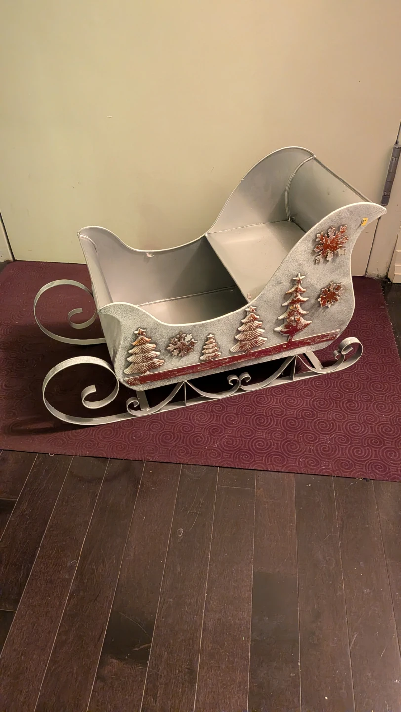 Decorative Metal Christmas Sleigh