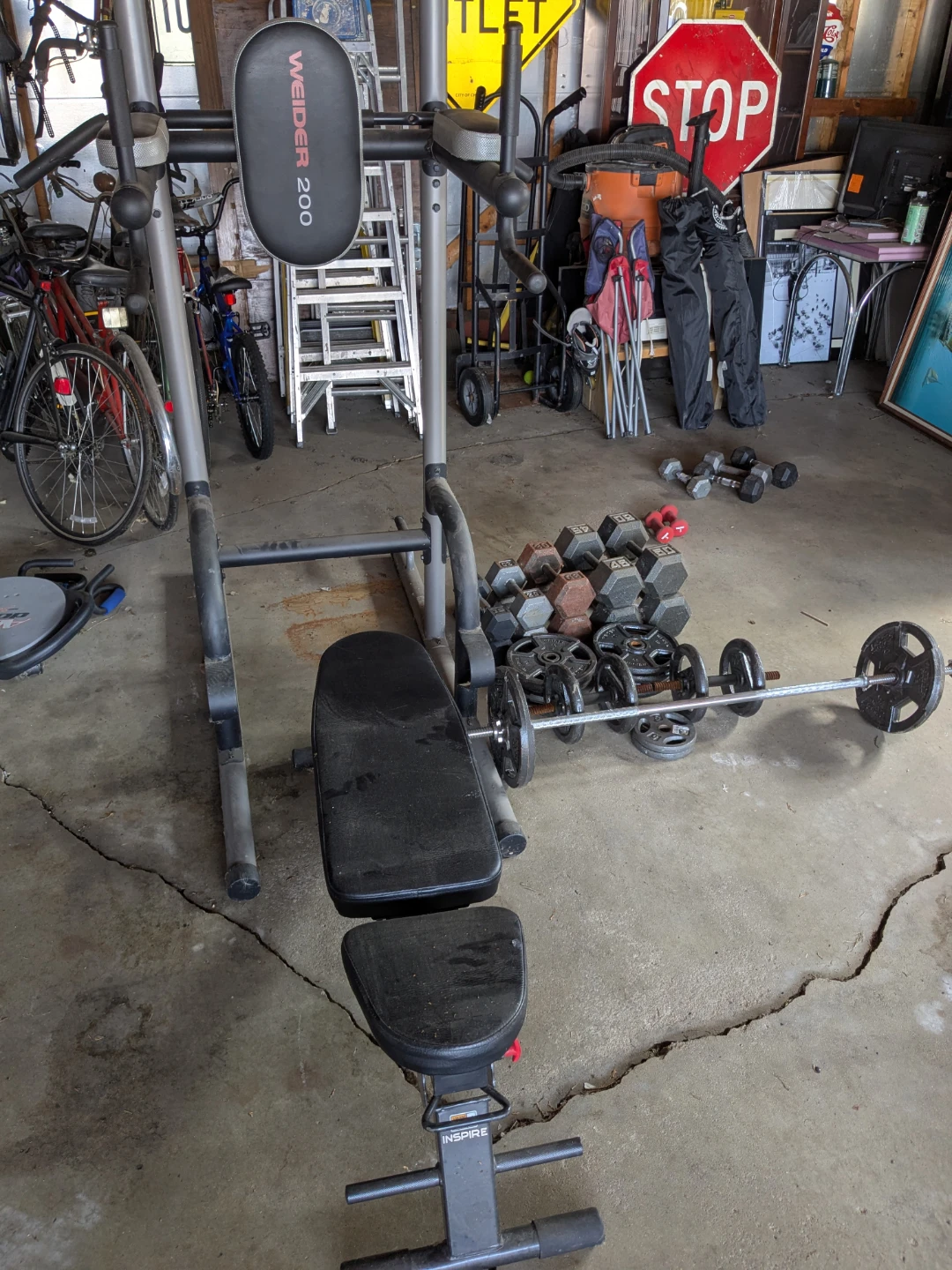 Weider 200 Weight Bench and Dumbbell Set - photo 5