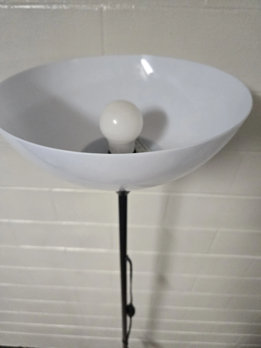 Simple Black Torchiere Floor Standing Lamp with Bulb - photo 3