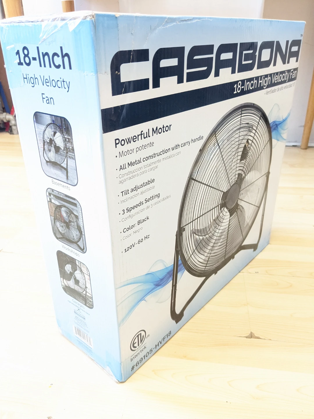 18" High Velocity 3 Speed Metal Fan - photo 3