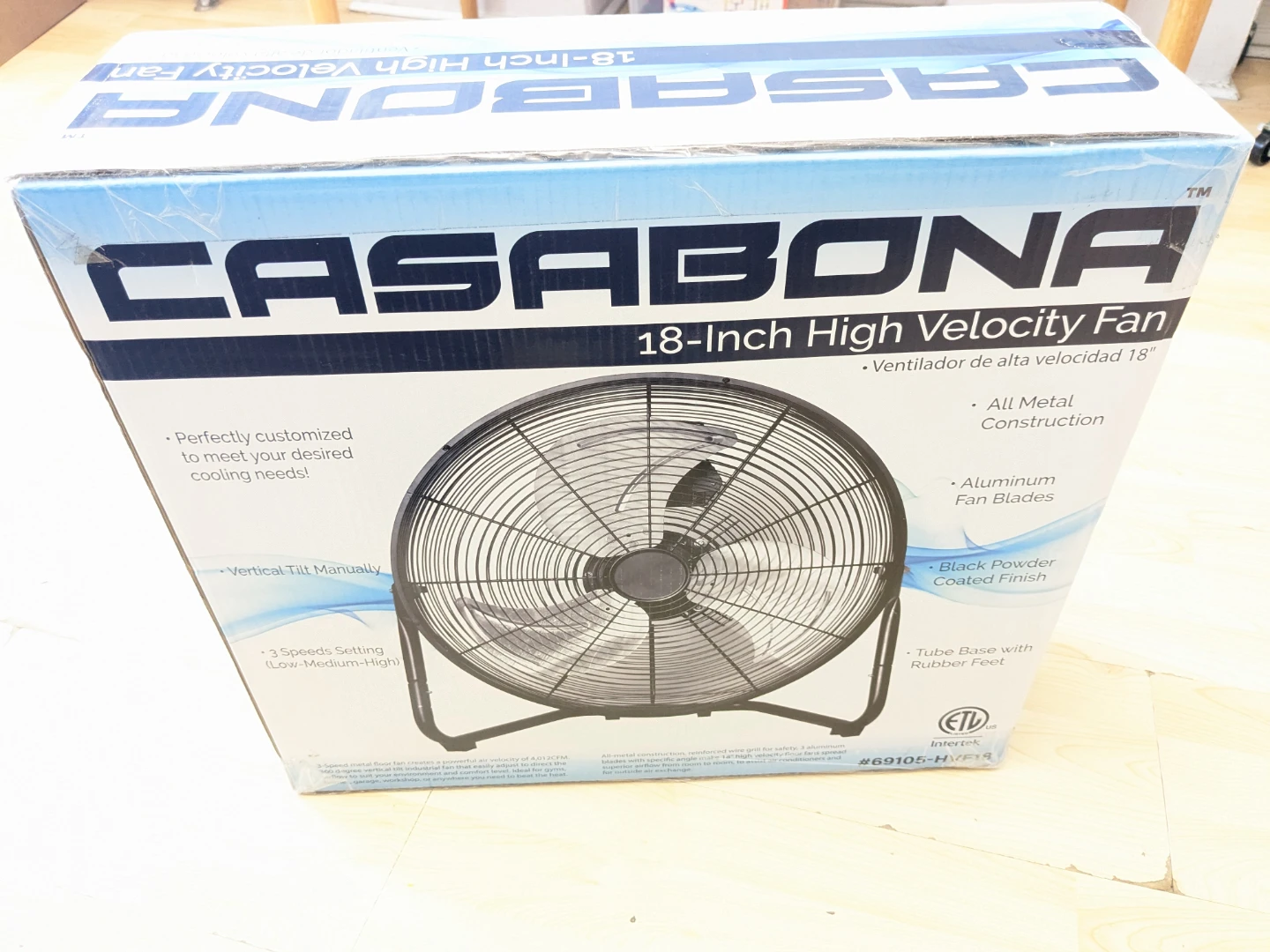 18" High Velocity 3 Speed Metal Fan - photo 4