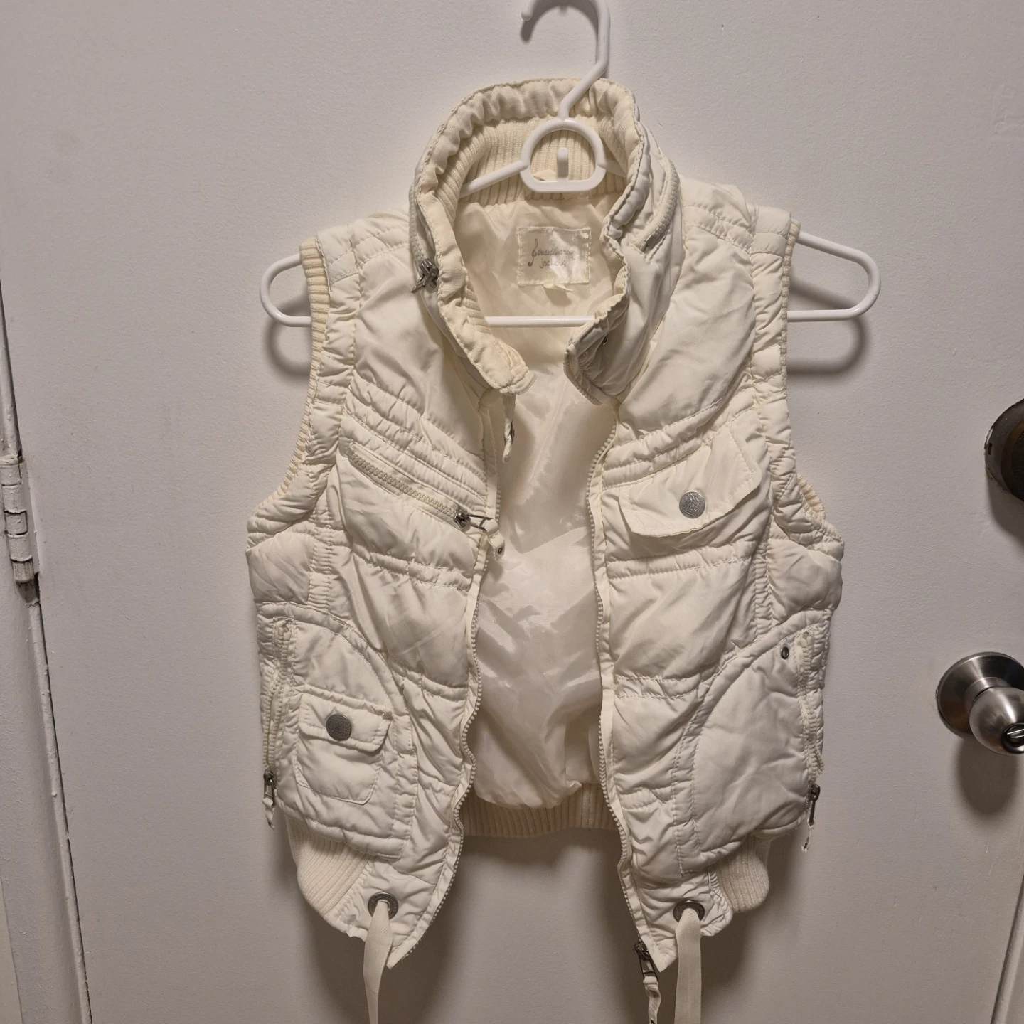 Junior's Winter White Puffer Vest