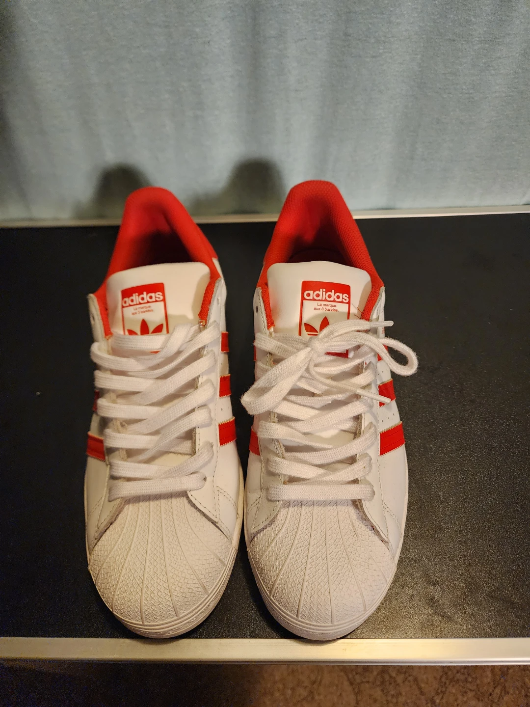 Adidas Superstar White Red Shoes
