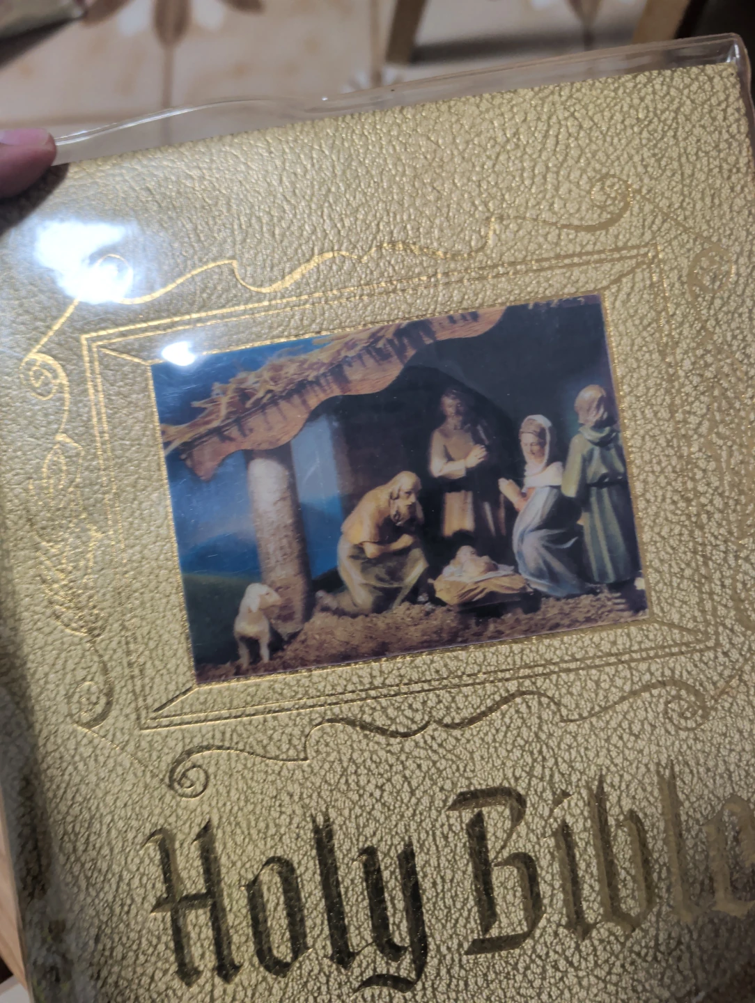 vintage gold-padded hardcover Holy Bible - photo 2
