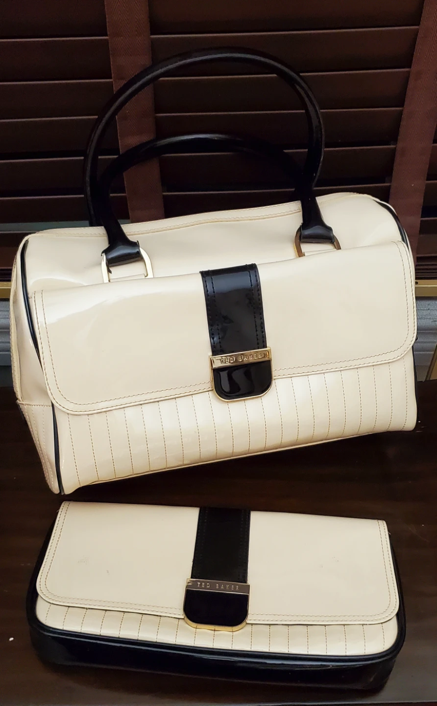 TED BAKER Patent Leather Tote, Satchel, & Clutch Set - photo 2