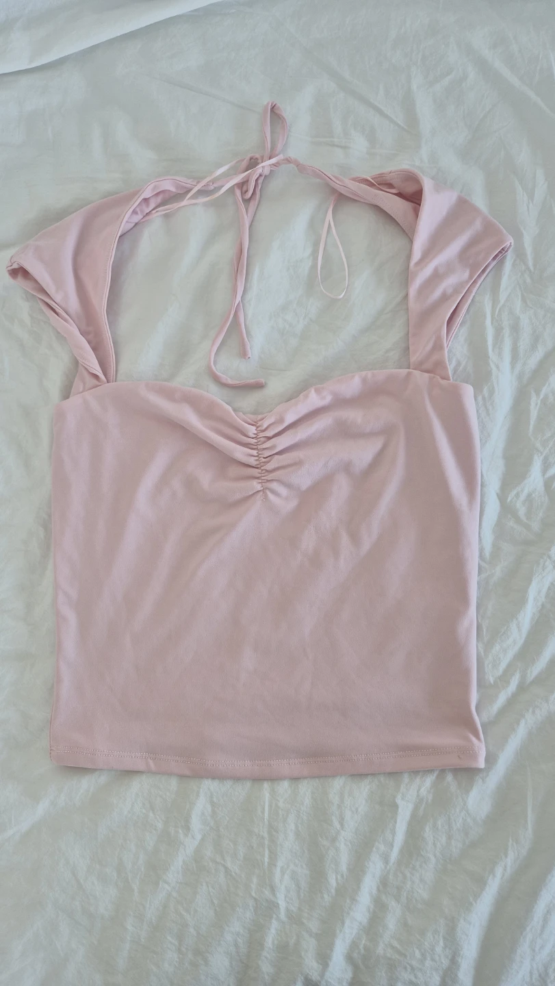 Pink Garage Halter Neck Crop Top - photo 3
