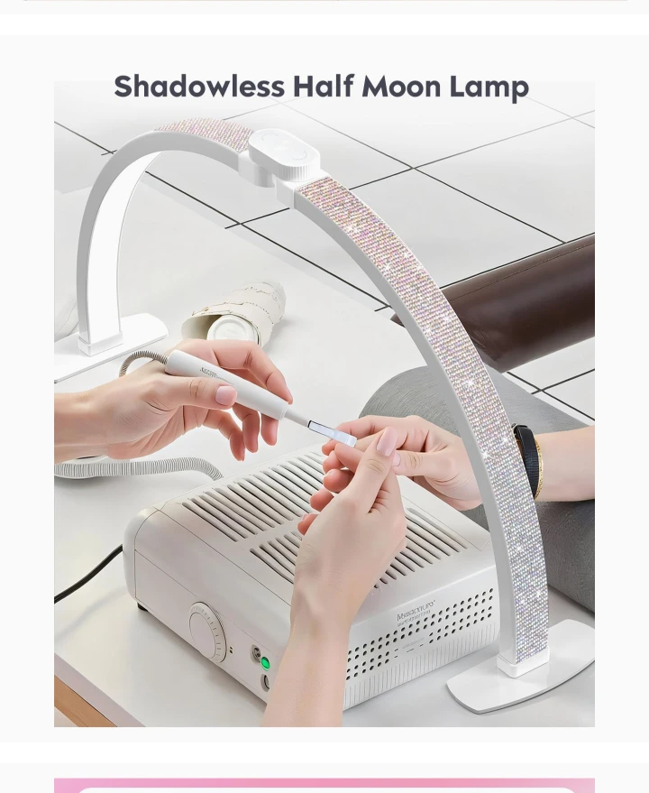UBeesize Half Moon LED Desk Lamp with Phone Holder - photo 2