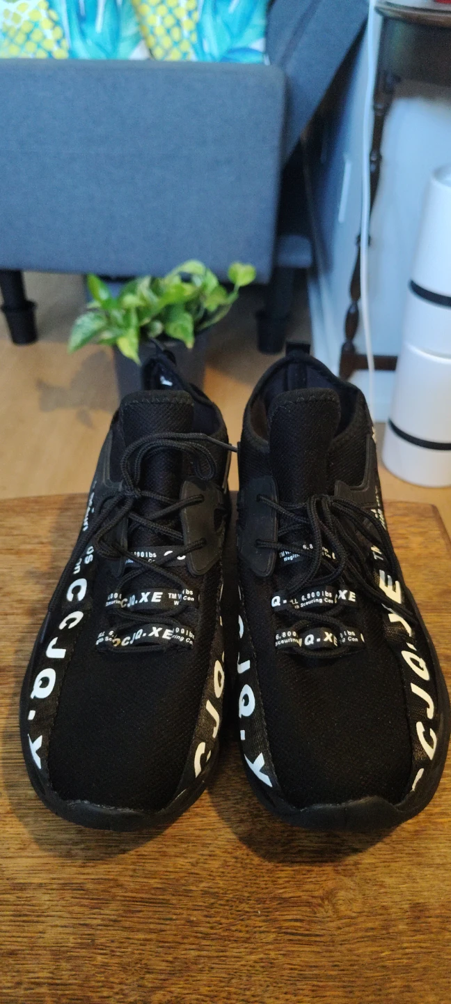 Black Lace-Up Sneakers
