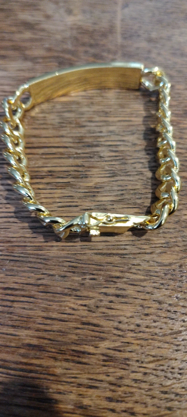 Gold color Chain ID Bracelet 24K - photo 5