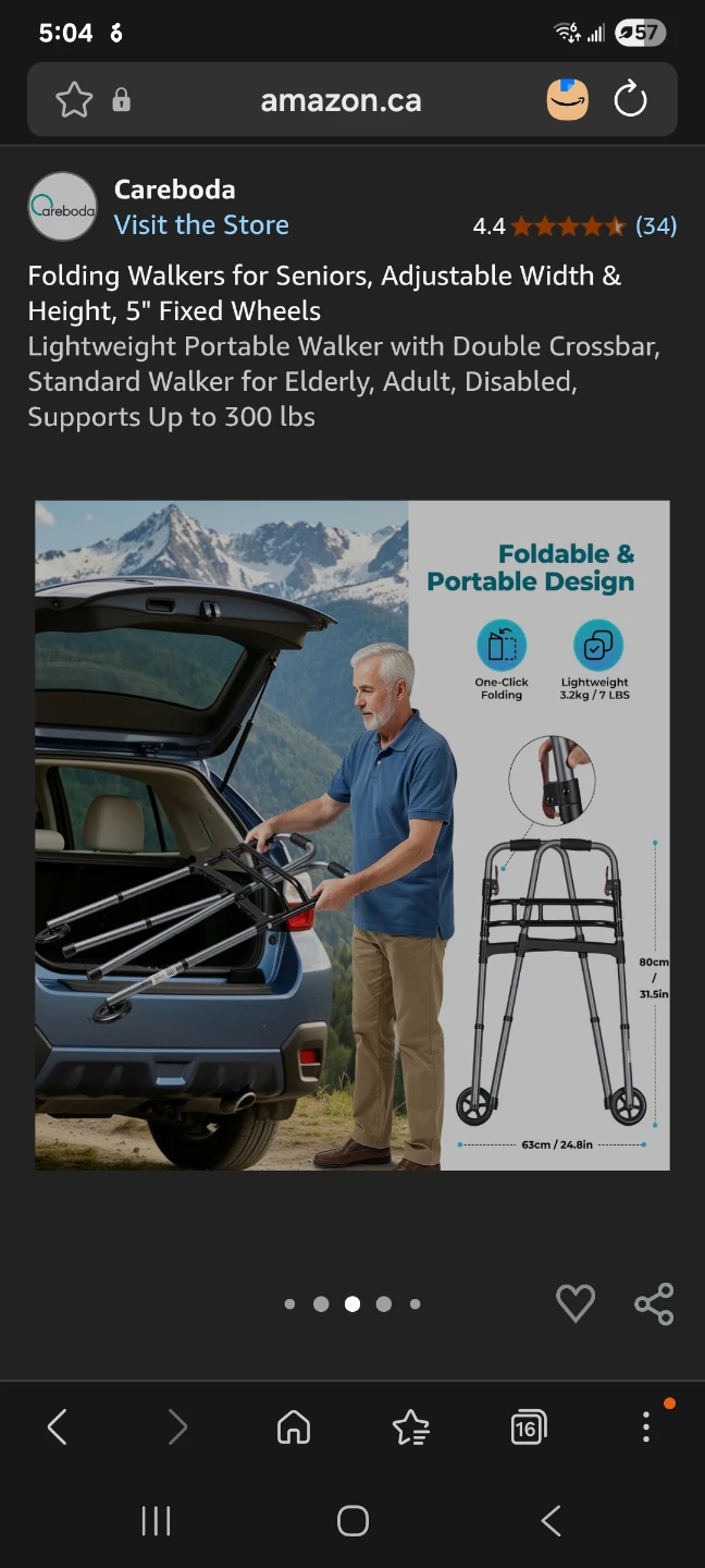 Careboda Folding Walker, New - photo 5