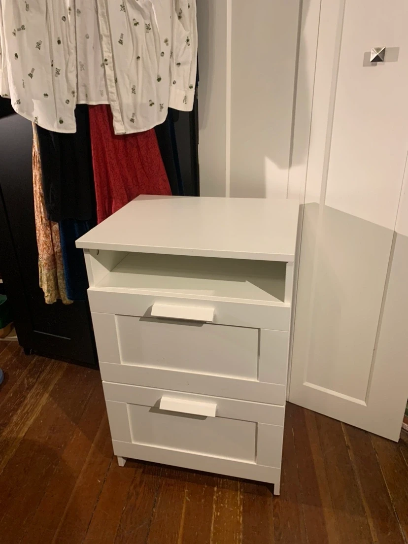 IKEA Brimnes White 2 Dresser Chest Drawer Nightstand