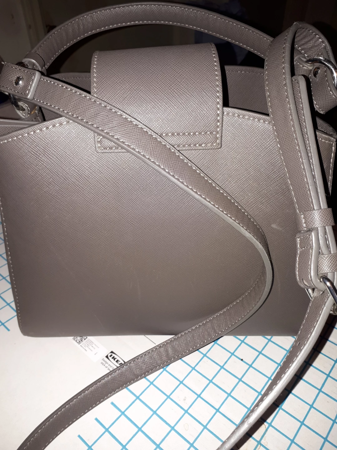 Grey Faux Leather Handbag - photo 2