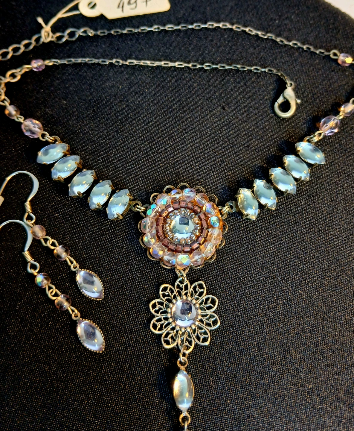 Beaded Necklace and Earrings Set