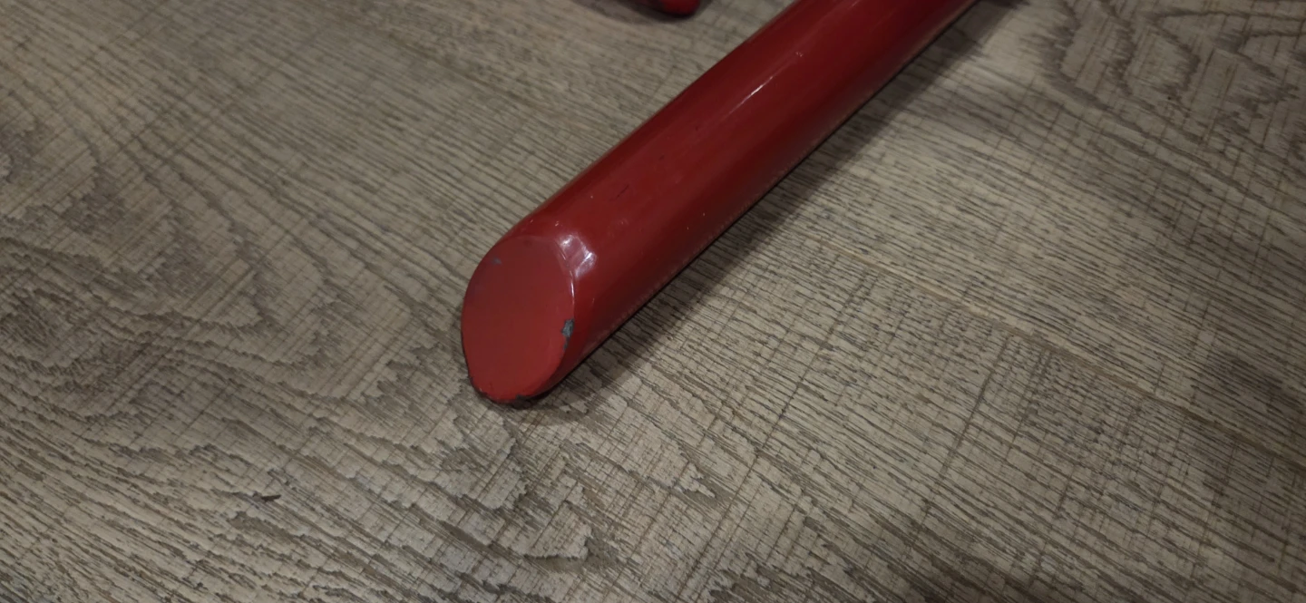 Pair of Red Faux Leather Bar Stools - photo 5