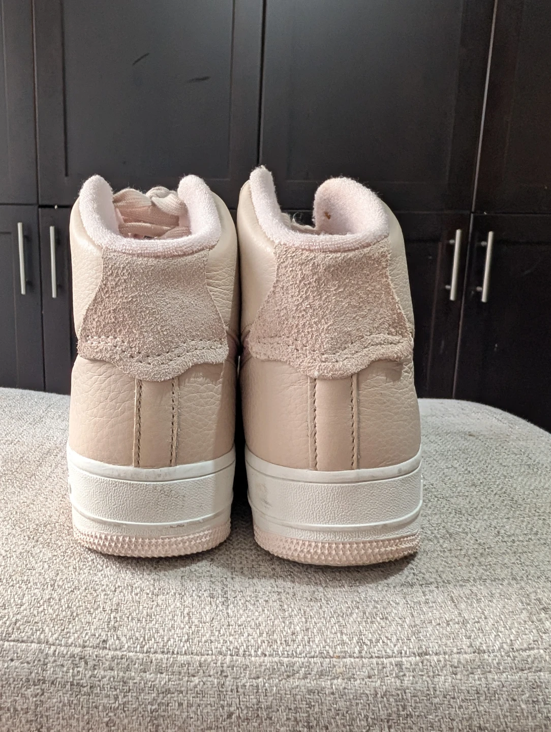 Nike Air Force 1 High Top Sneakers - Beige/Pink - photo 4