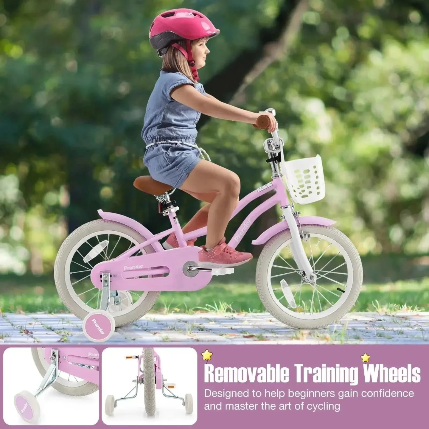 Prorider 16" Pink Carbon Steel Kids Bike