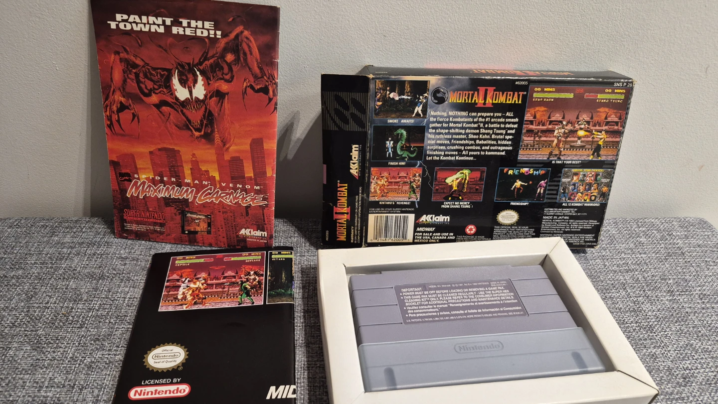Mortal Kombat II Super Nintendo SNES Game - photo 2