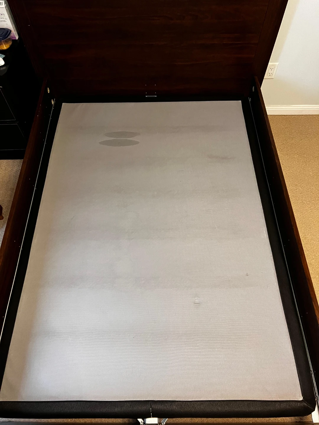 Dark Wood Queen Bed Frame - photo 2