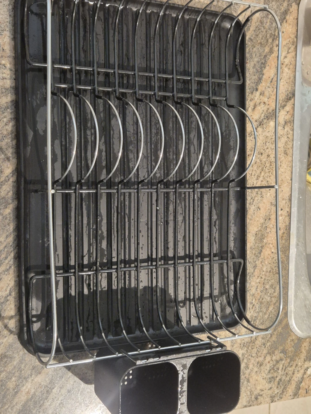 Black Dish Rack with Cutlery Holder