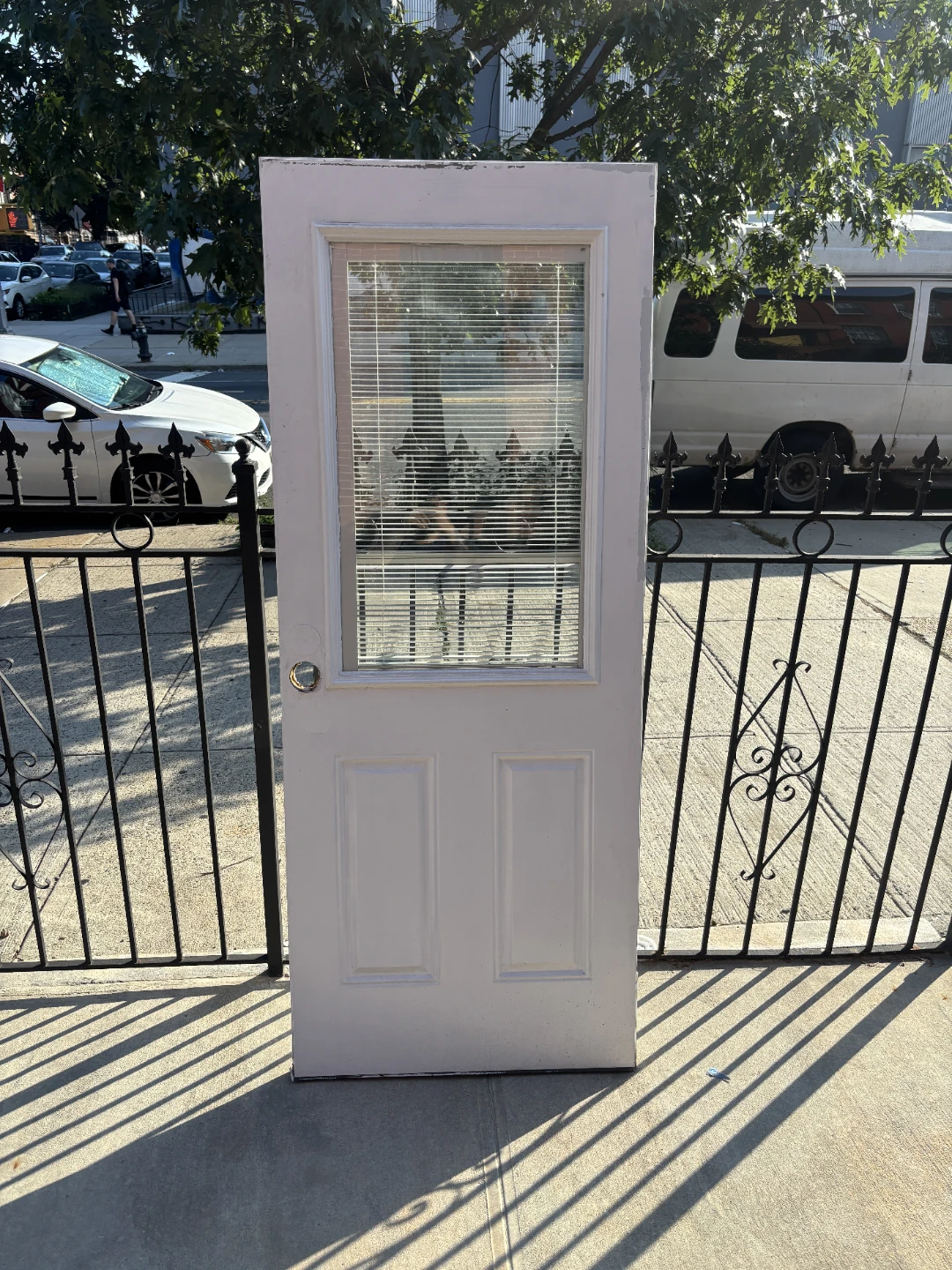 79 x 31 1/2 White Exterior Door with Built-in Blinds - photo 2