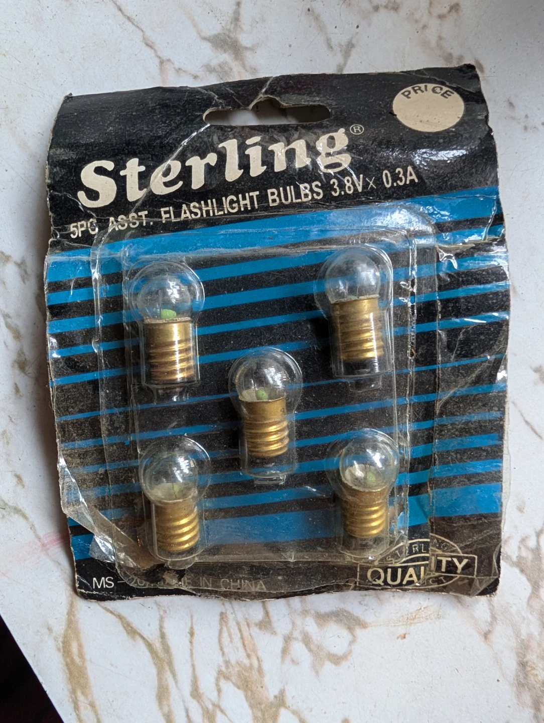 Sterling 5pc Asst. Flashlight Bulbs 3.8V