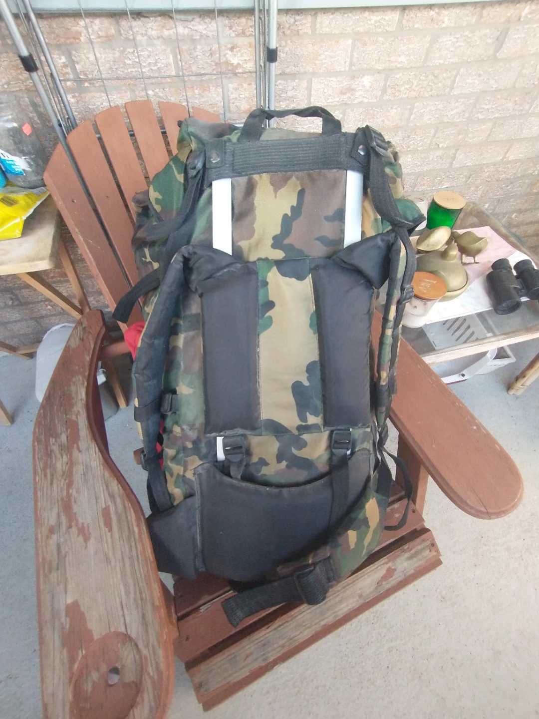 Hunter External Frame Camo Backpack, Used - photo 5