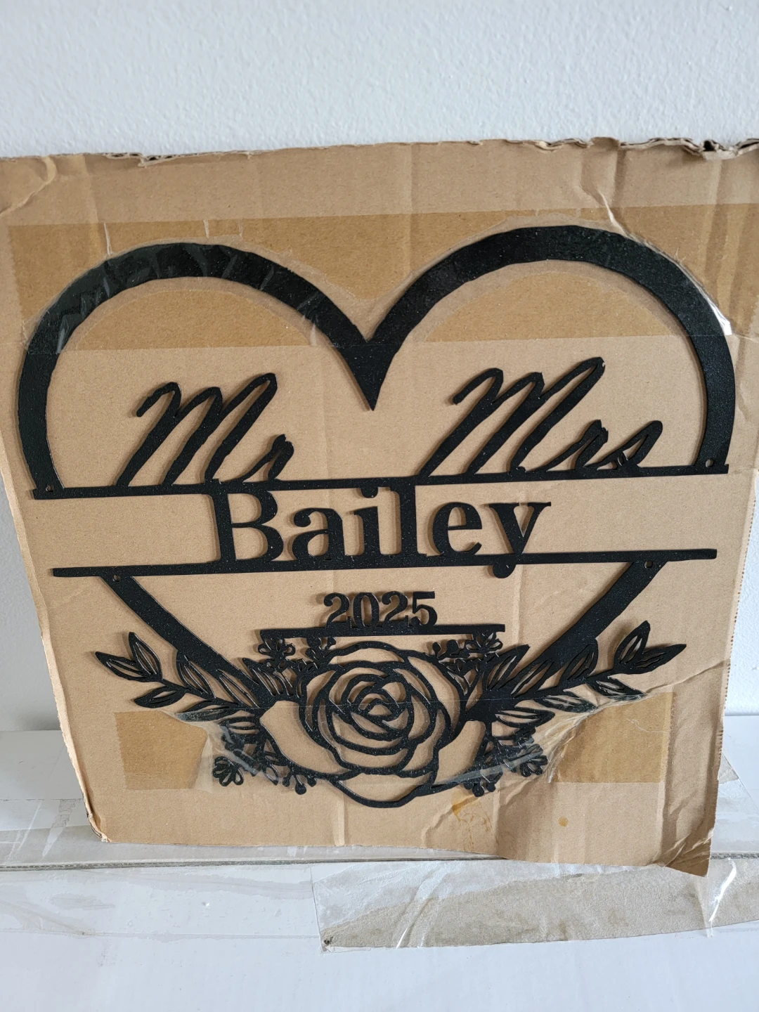 Mr. & Mrs. Bailey Personalized Metal Sign 2025