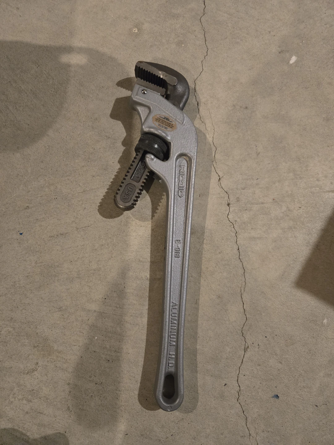 RIDGID 18" Aluminum Pipe Wrench =80 each