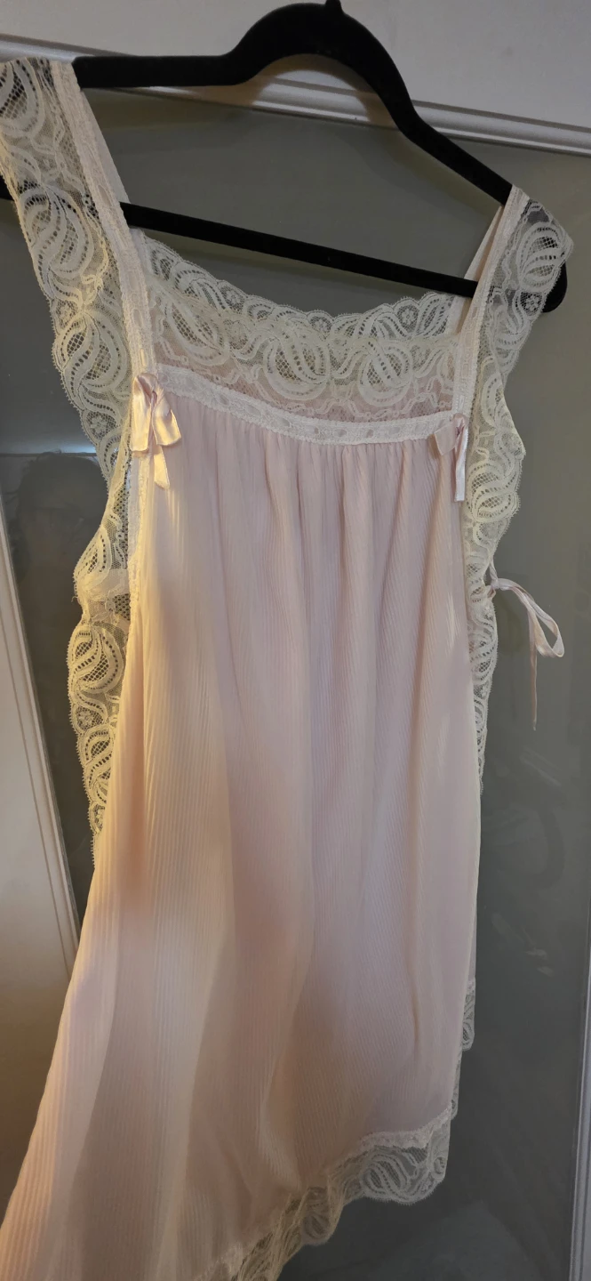 VINTAGE Pink Lace Babydoll Nightgown - photo 4
