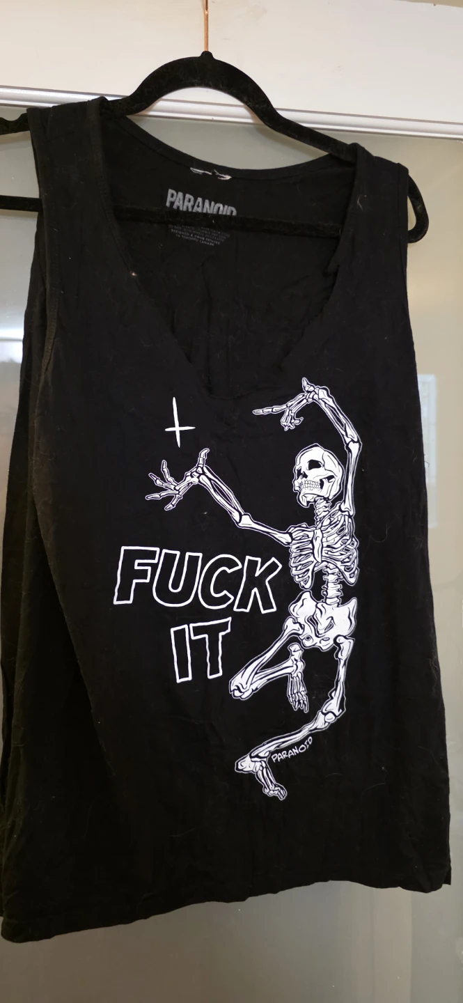 Paranoid "Fuck It" Skeleton Tank Top