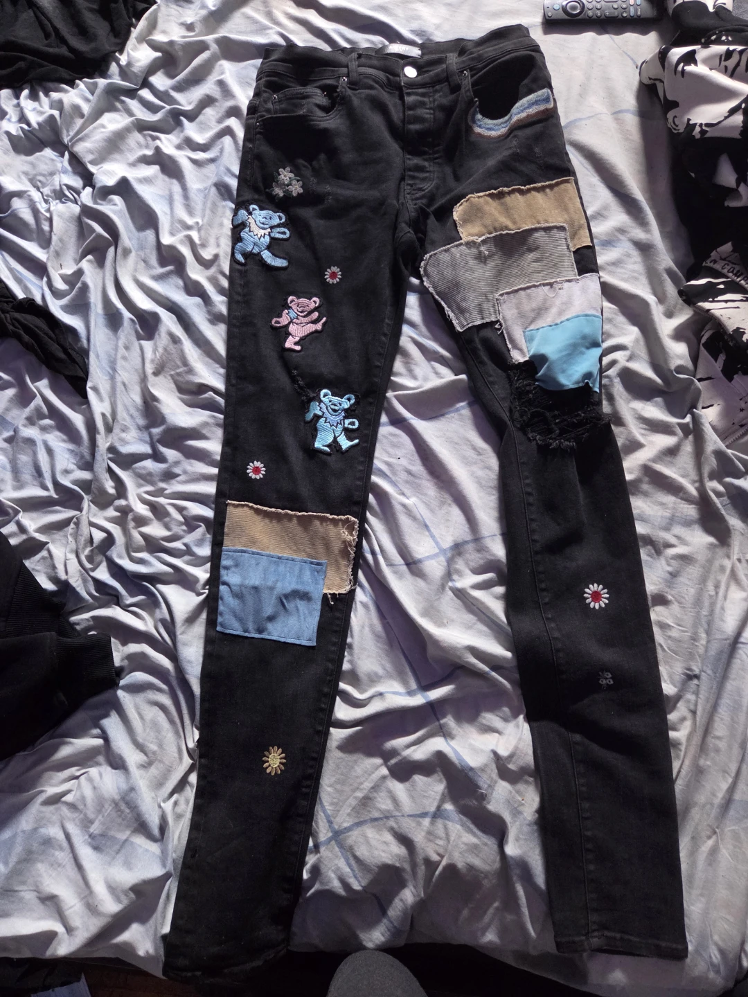 AMIRI Black Patchwork Jeans - Size 30 - photo 2
