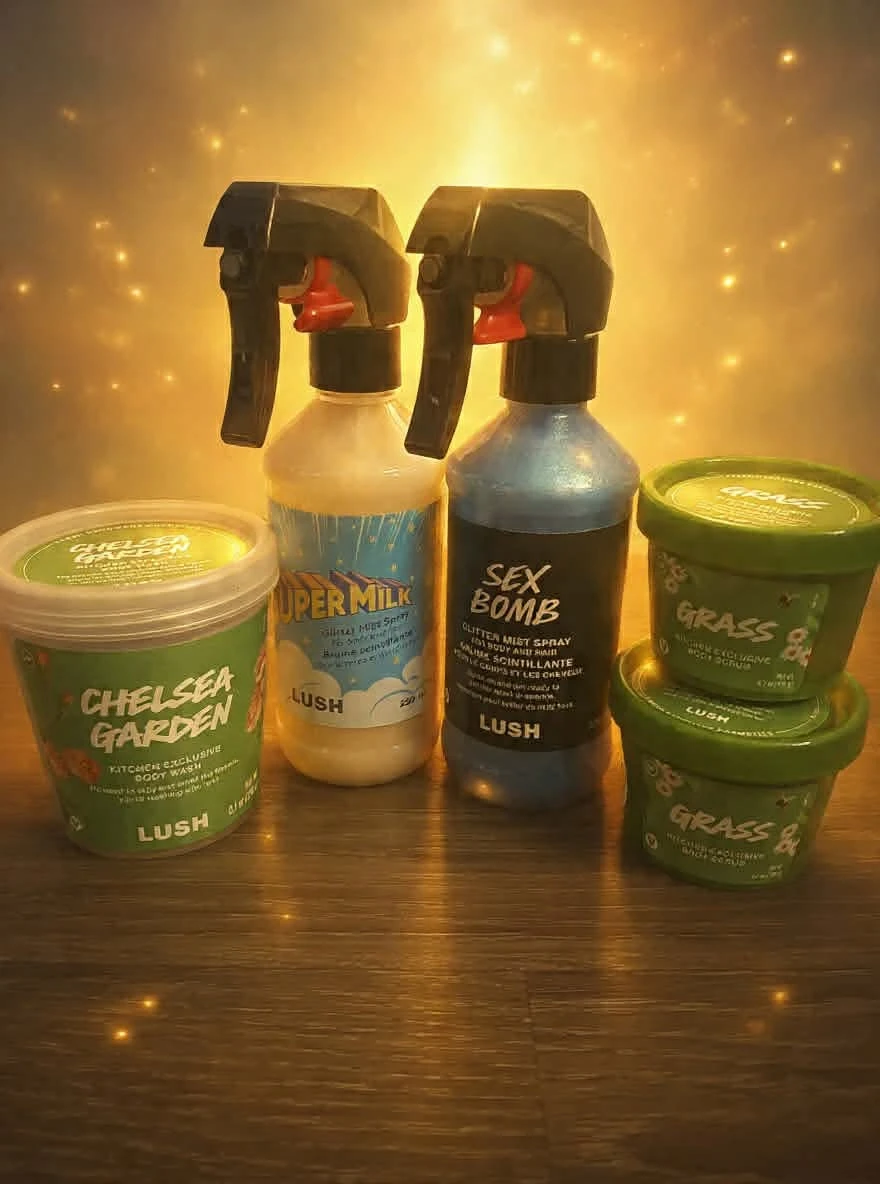 Lush Super Milk, Sex Bomb, Chelsea Garden, and Grass Products - photo 2